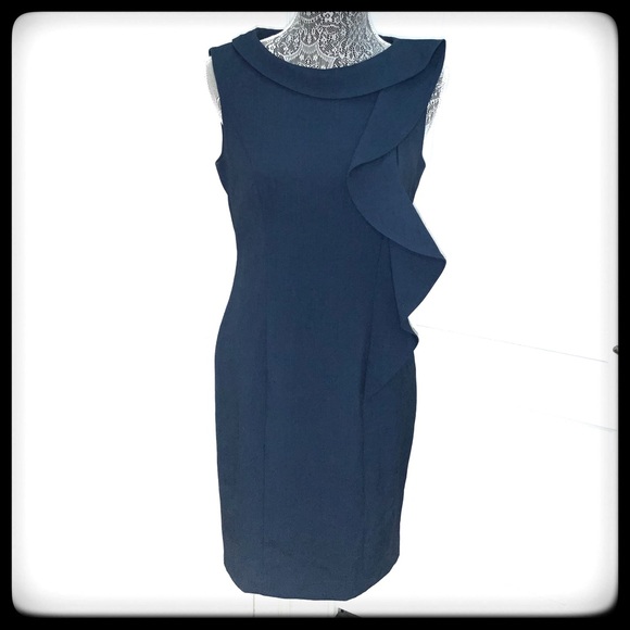 Calvin Klein Dresses & Skirts - 📂Calvin Klein Dress Slvls collar &ruffle detail 4